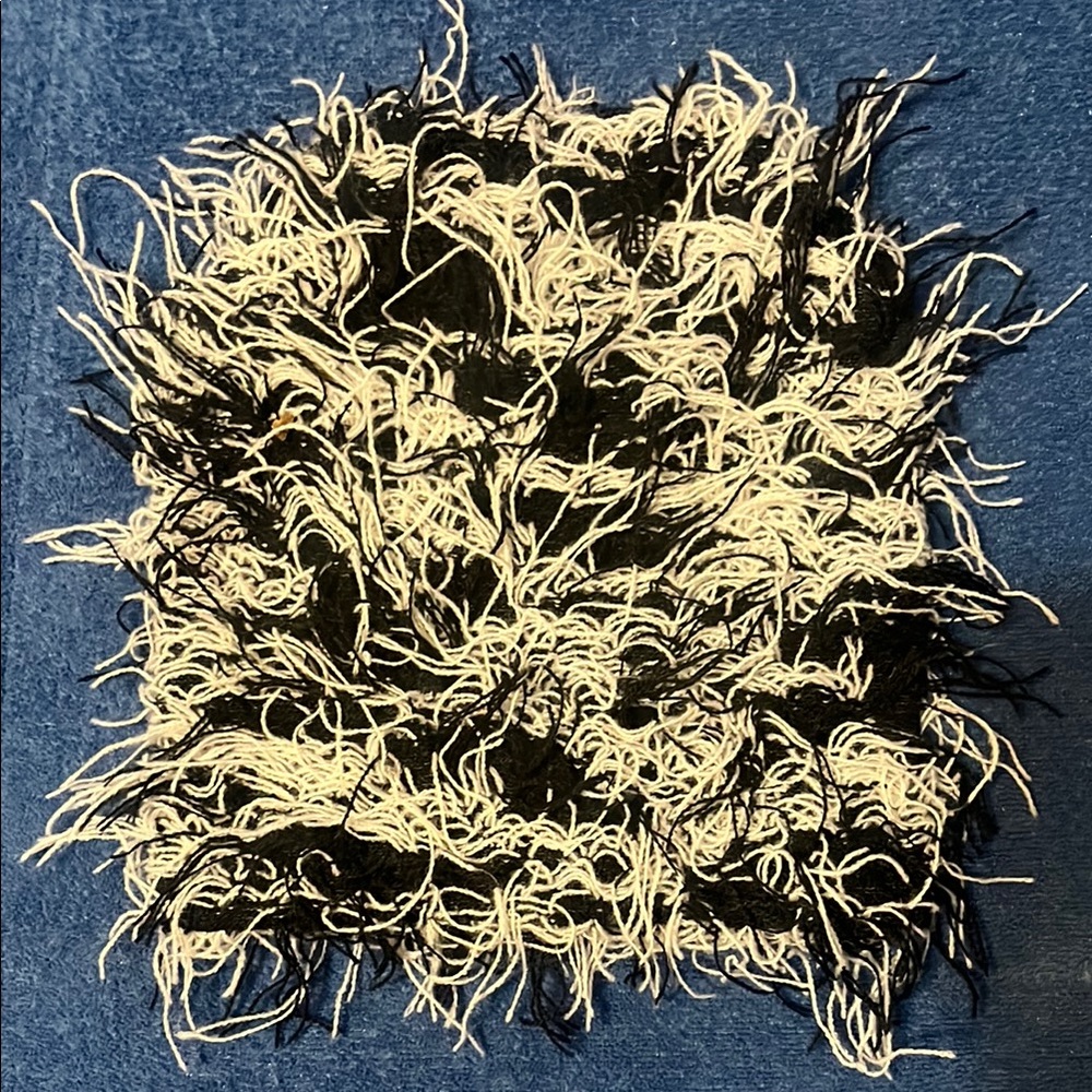 Black and White Textured Throw Pillow